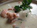 «Гребешки» в соусе из копченого лосося
